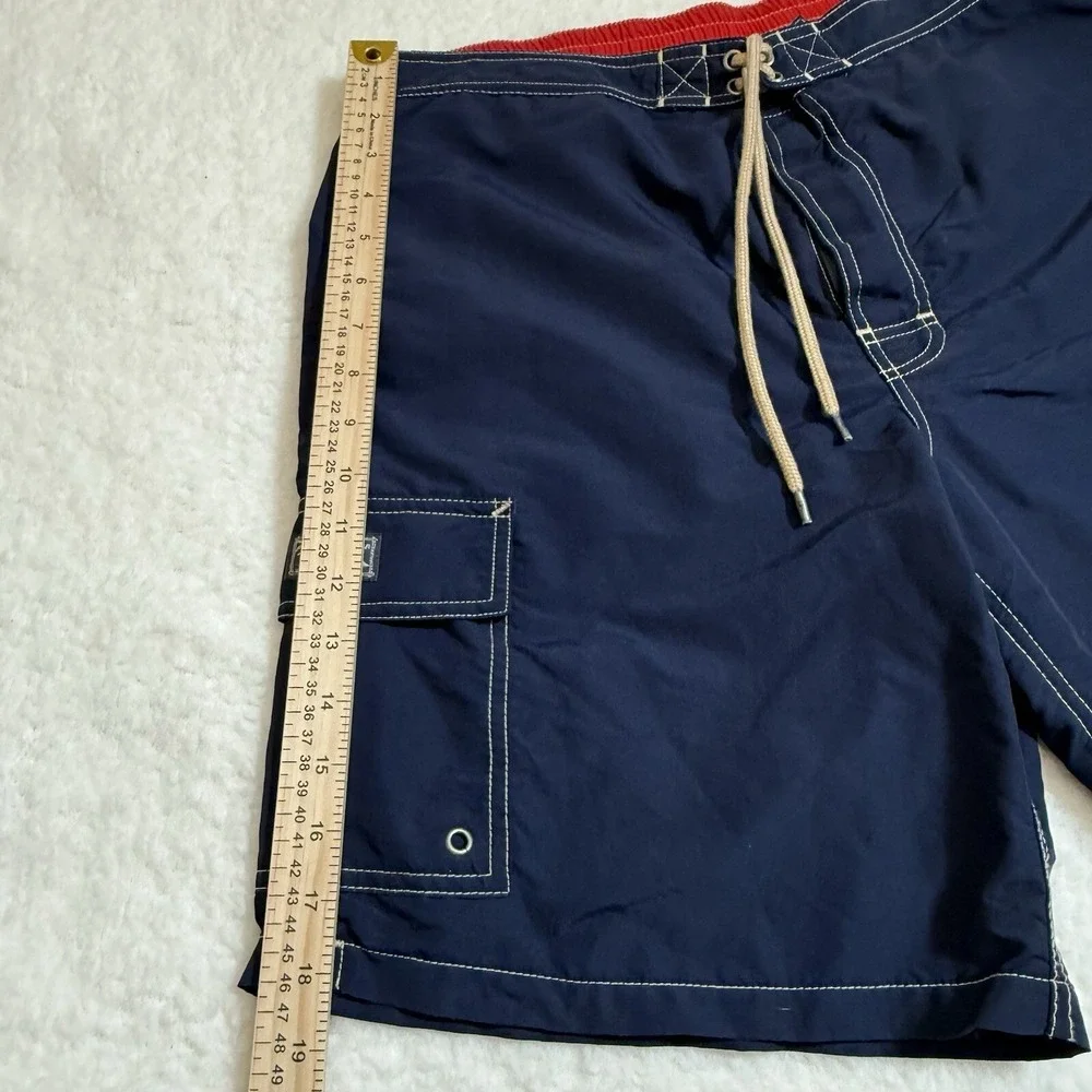 Polo Ralph Lauren Swim Shorts Mens M Lined Board Shorts Nylon Blue Solid